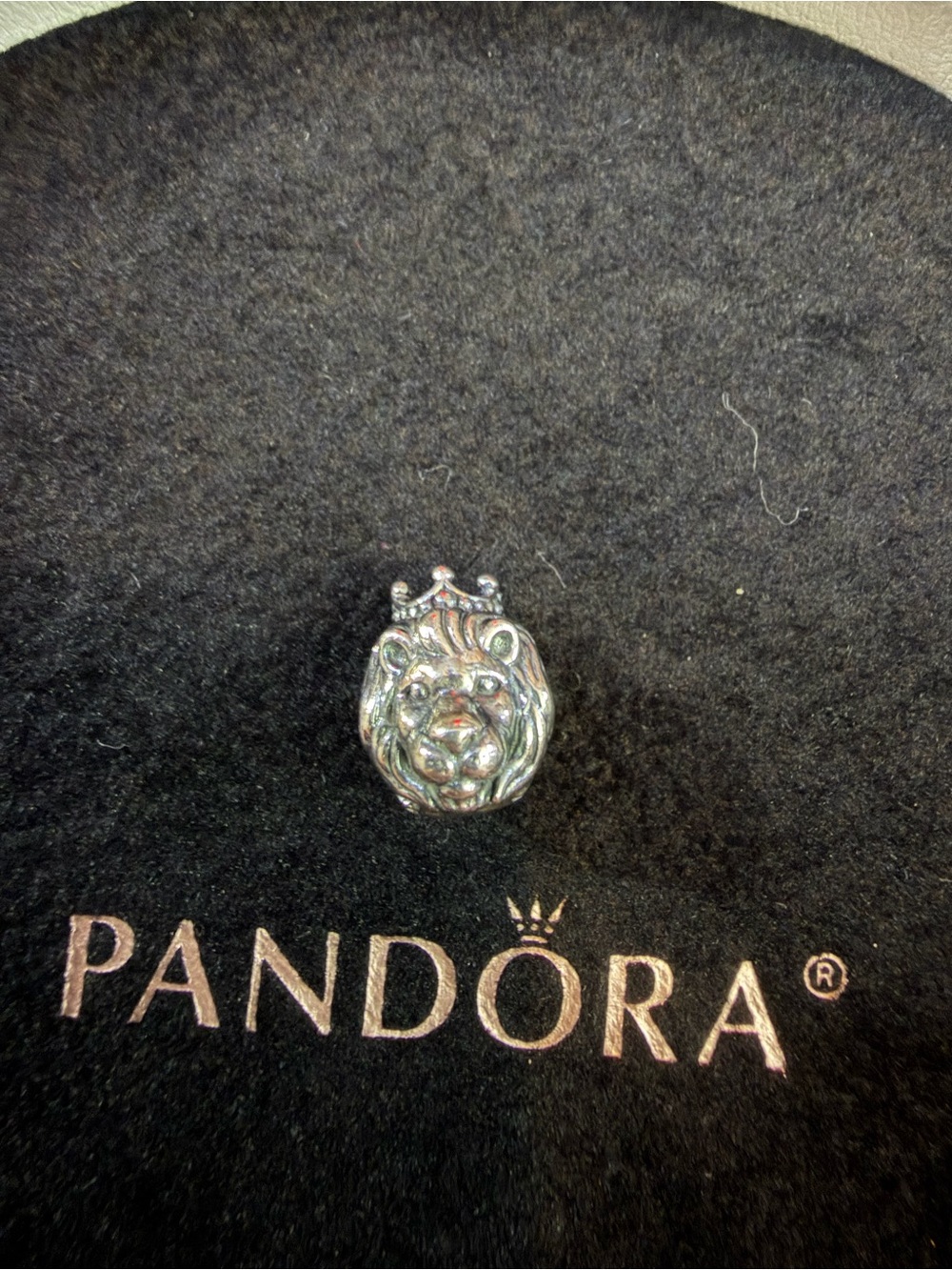 Pandora Silver Lion Head Crown Charm